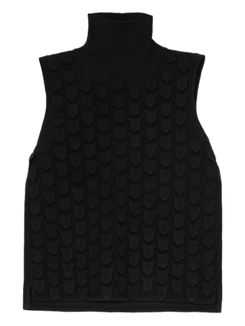 MALIPARMI high-neck textured top
