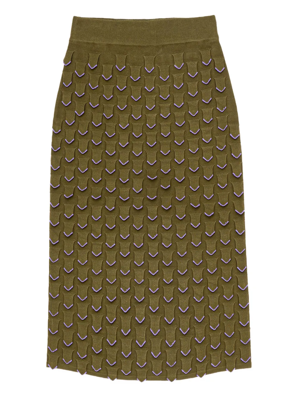 MALIPARMI textured patterned skirt | Green | Image 1