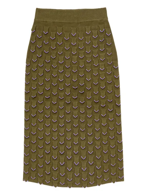 MALIPARMI textured patterned skirt