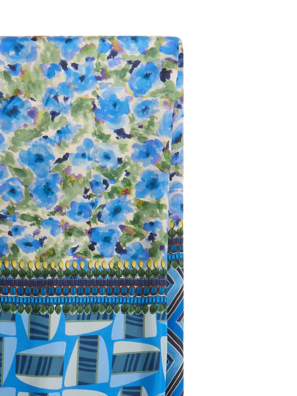  Maliparmi Floral Geometric-pattern Scarf - Blue 