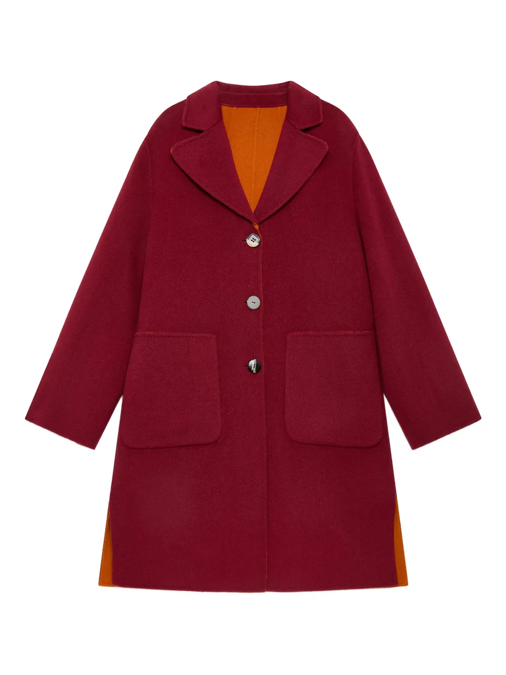 Maliparmi Reversible Coat In Burgundy
