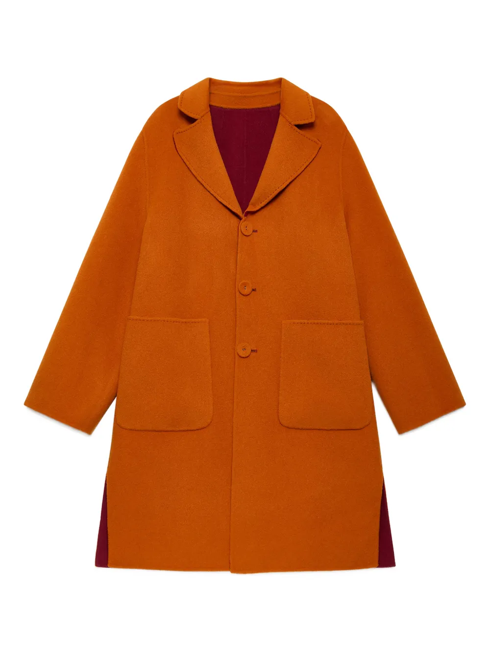 Maliparmi Reversible Coat In Burgundy