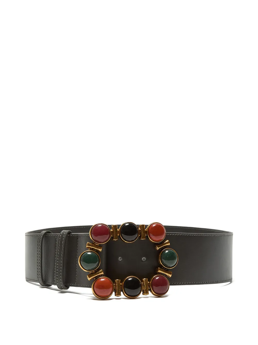 Maliparmi Stone-embellished Leather Belt In Black