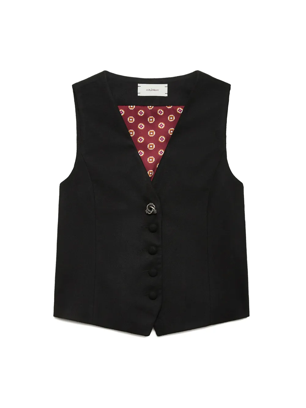 Maliparmi Button-fastening Waistcoat In Black