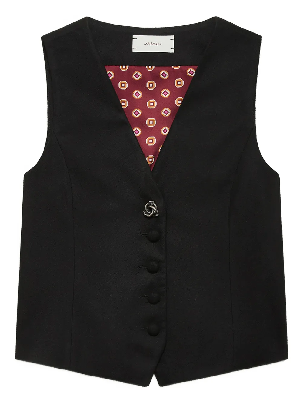 Maliparmi Button-fastening Waistcoat In Black