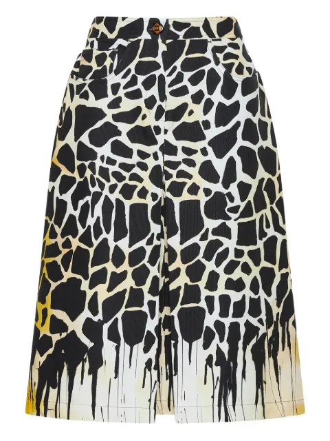 MALIPARMI giraffe-print pleated skirt