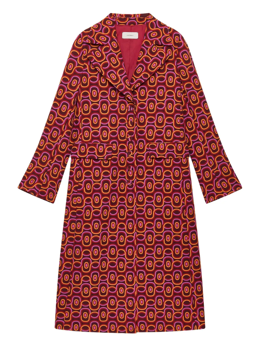 MALIPARMI patterned pocket coat | Red | Image 1