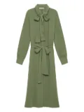 MALIPARMI bow-tie belted dress - Green