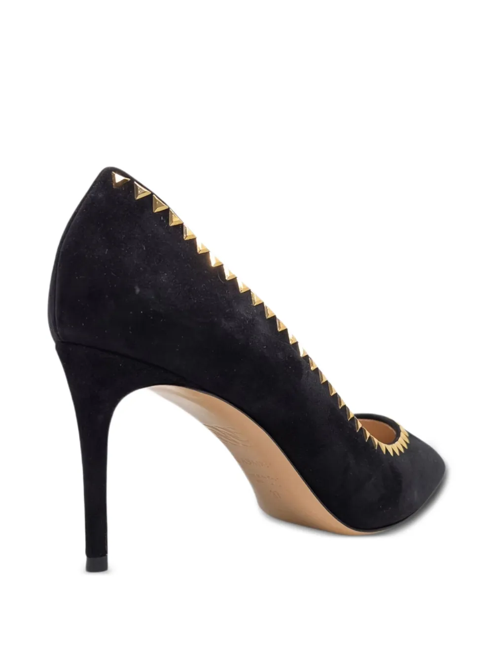 Casadei Suede Pointed-toe Pumps In Black