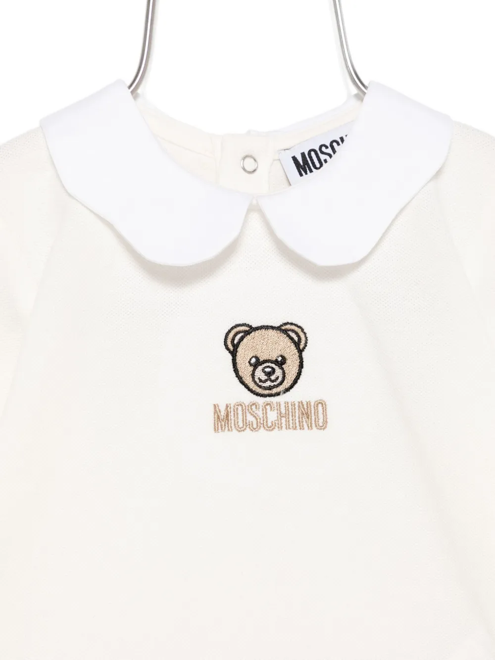 Moschino Kids Sweater met geborduurde teddybeer Wit