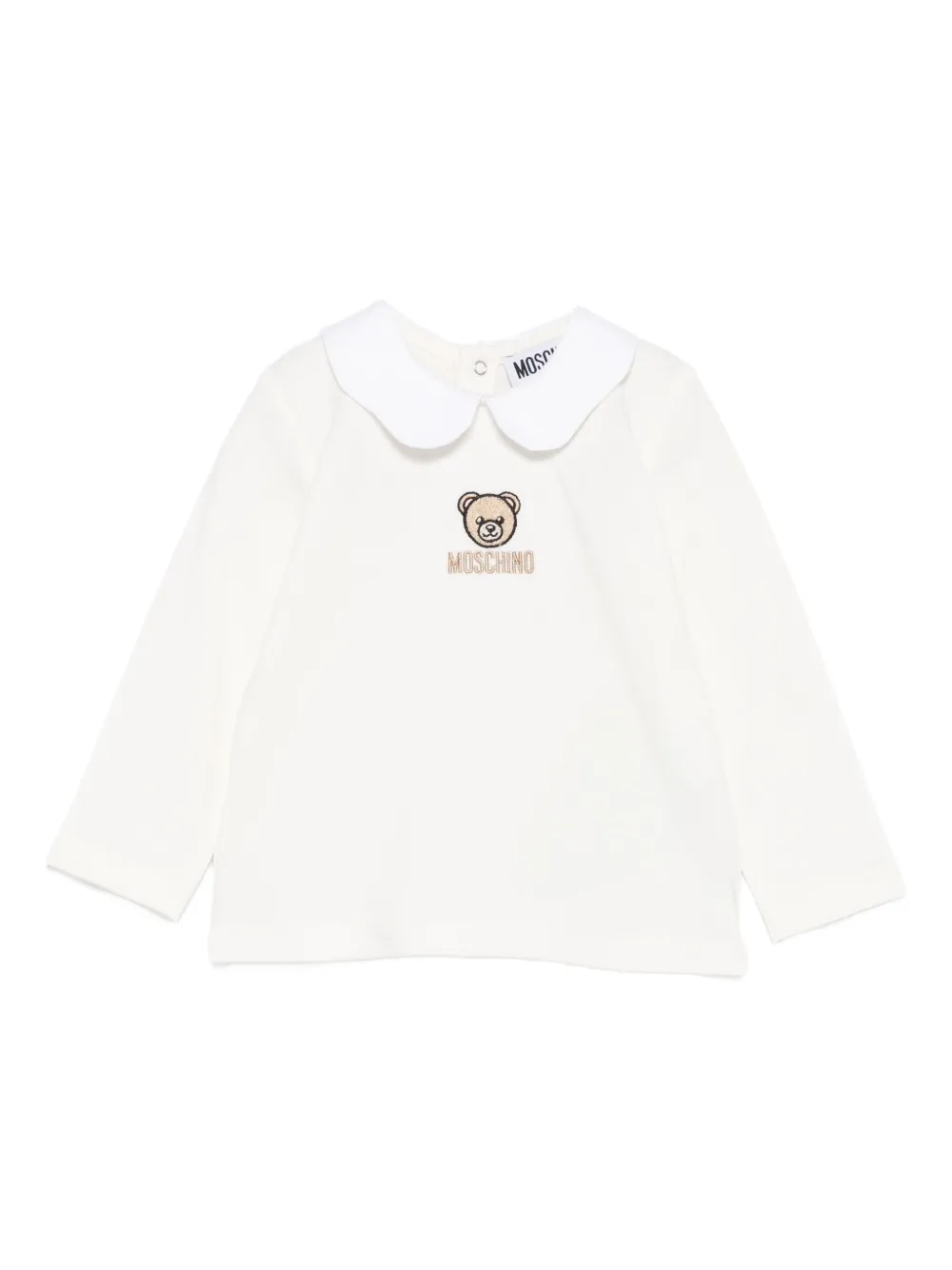 Moschino Kids teddy-embroidered sweatshirt - ホワイト Moschino Kids teddy-embroidered sweatshirt - ホワイト
