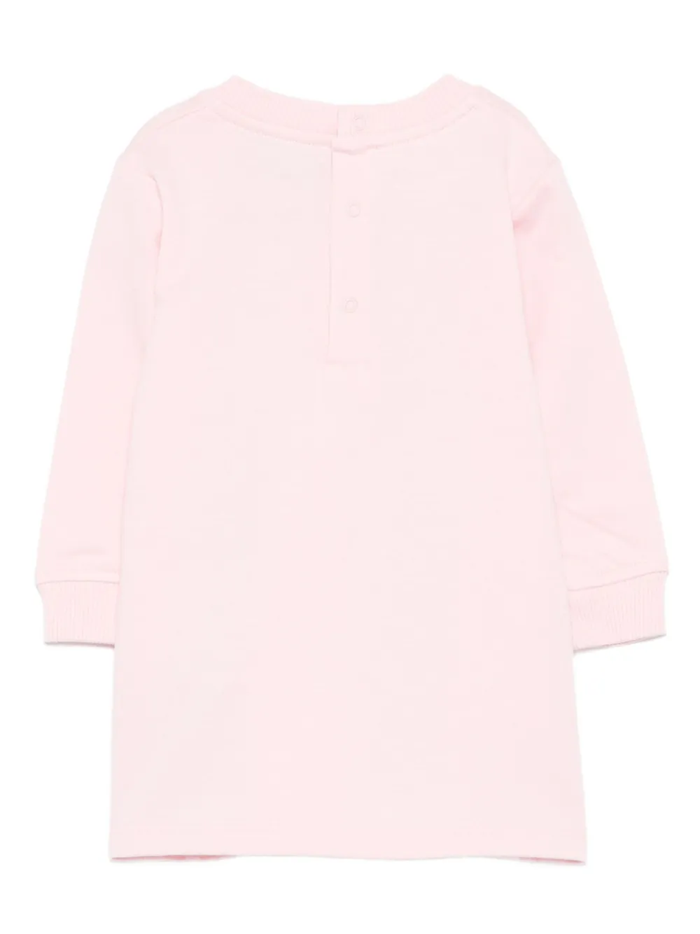 Moschino Kids teddy-deer crew-neck dress - Roze