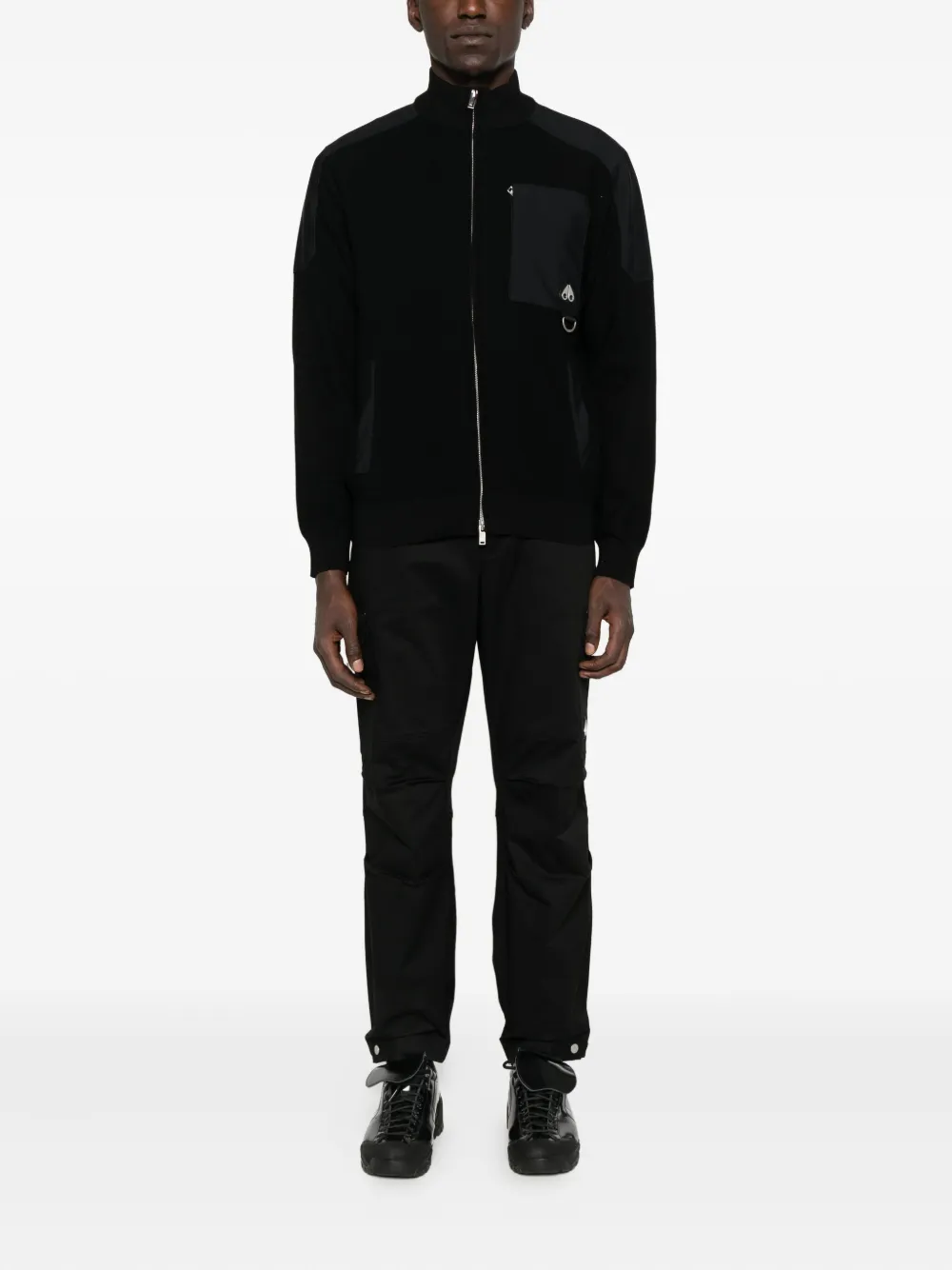 Moose Knuckles Broek met cargo zak - Zwart