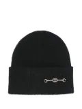TWINSET chain-embellished beanie hat - Black