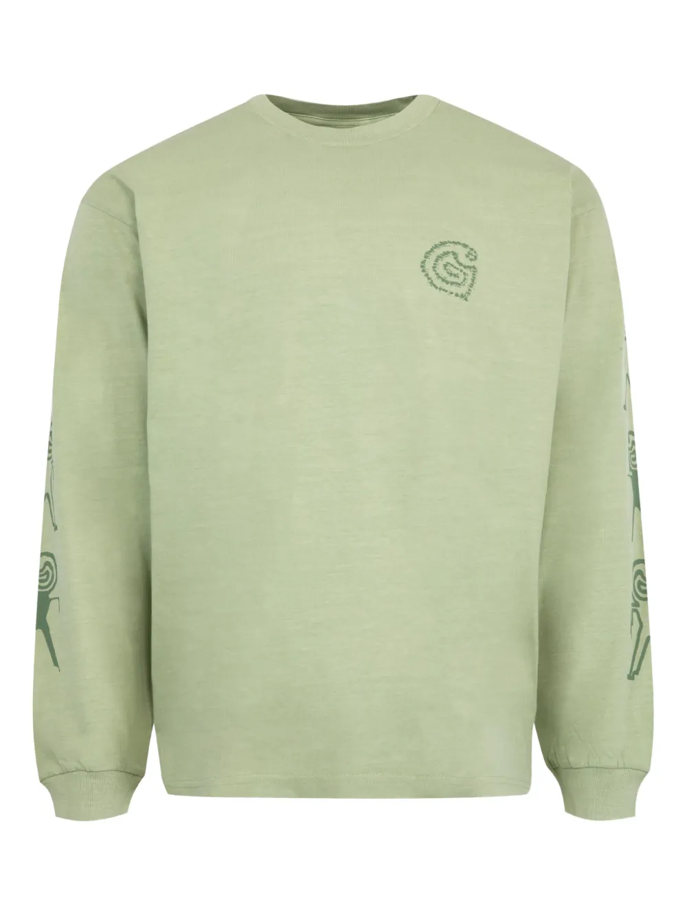 Carhartt WIP Terrestrial T-shirt met grafische print en lange mouwen Groen
