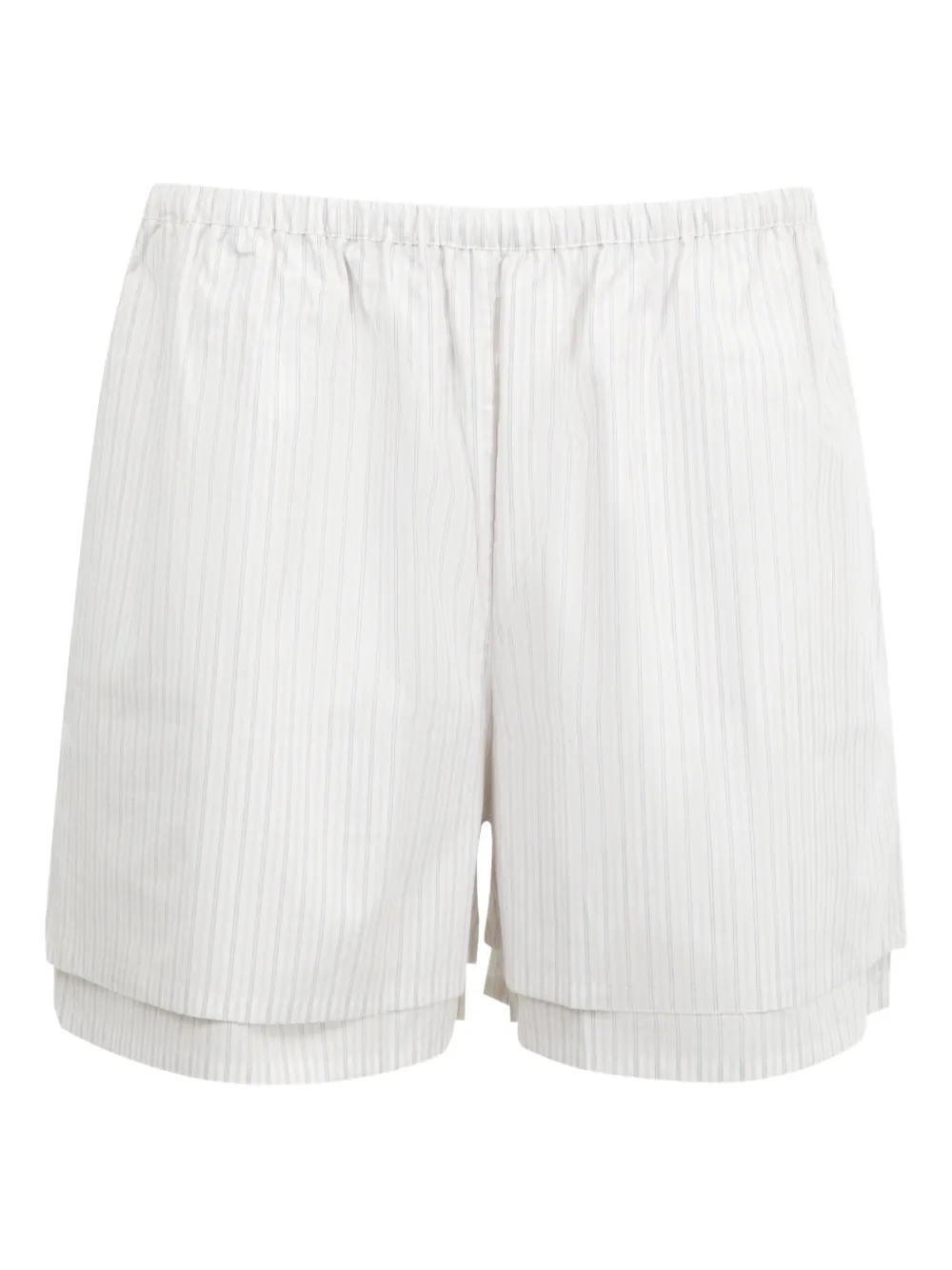 Deiji Studios Pinstripe-pattern Shorts In White