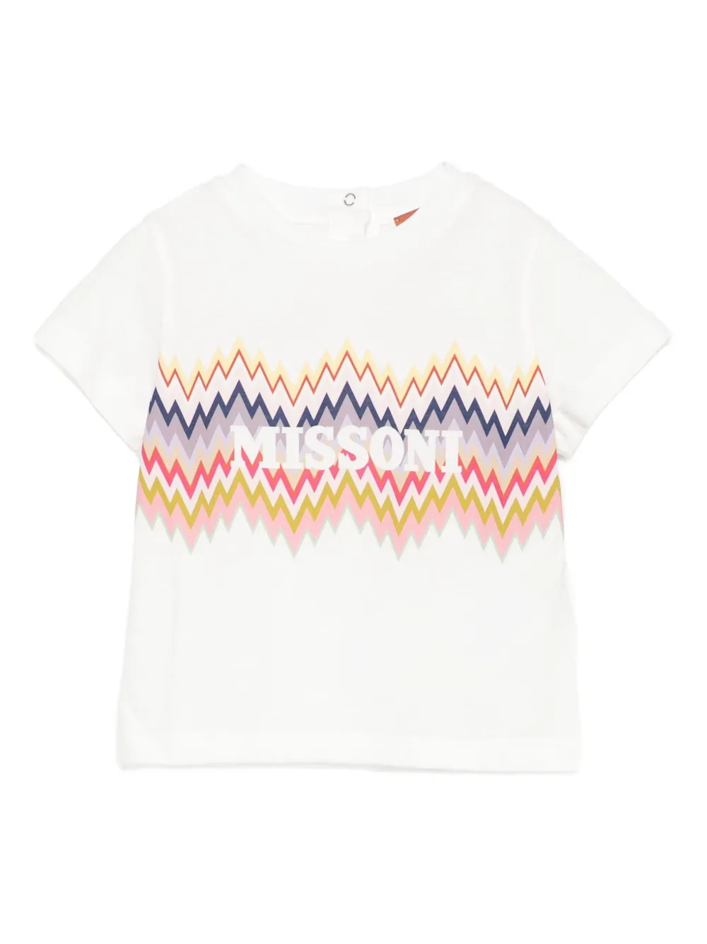 Missoni Kids T-shirt met zigzag-print Wit