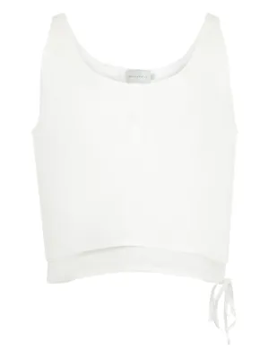 TWINSET Embroidered Satin Top | White | FARFETCH CA