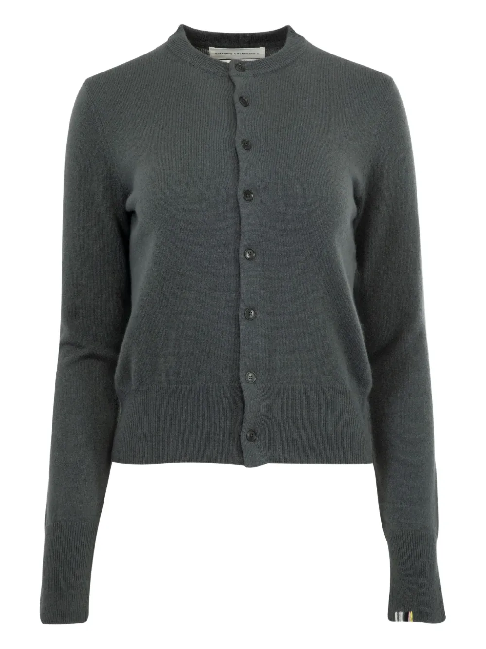 extreme cashmere Little 2 button-down cardigan | Grey | Image 1
