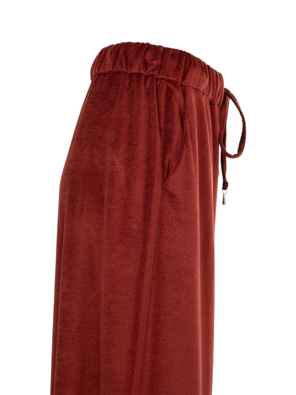 Gabriela Hearst Drawstring Trousers In Burgundy