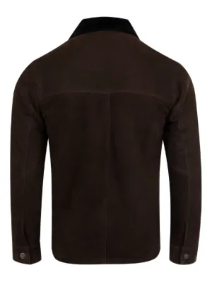 Tシャツ・カットソー Giorgio Brato SS25 Suede shirt (GU25S9812CMSO ARDESIA) Giorgio Brato Suede Shirt - Brown - Men | GU25S9812CMSOARDESIA