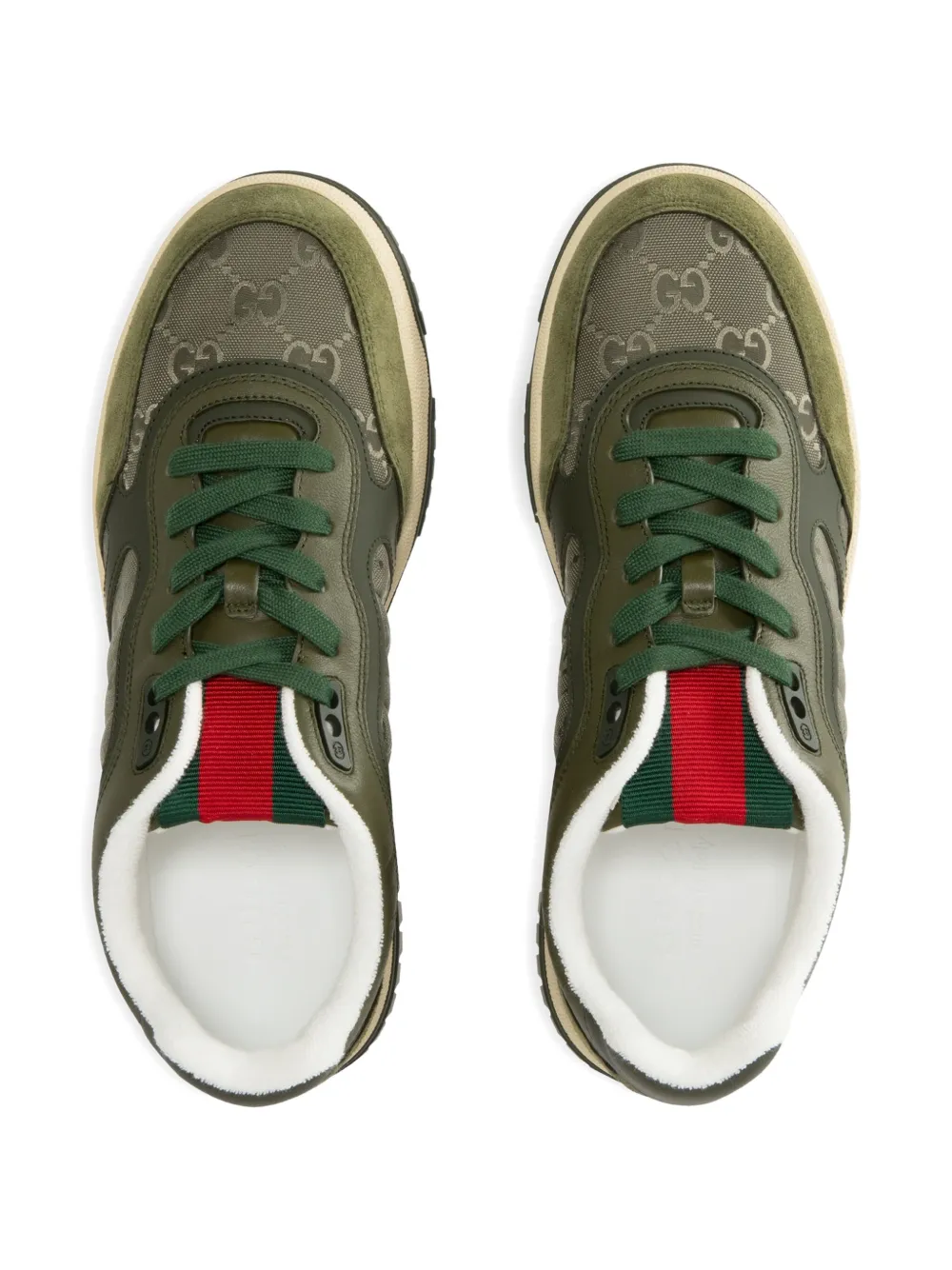 Gucci GG-monogram web sneakers Green
