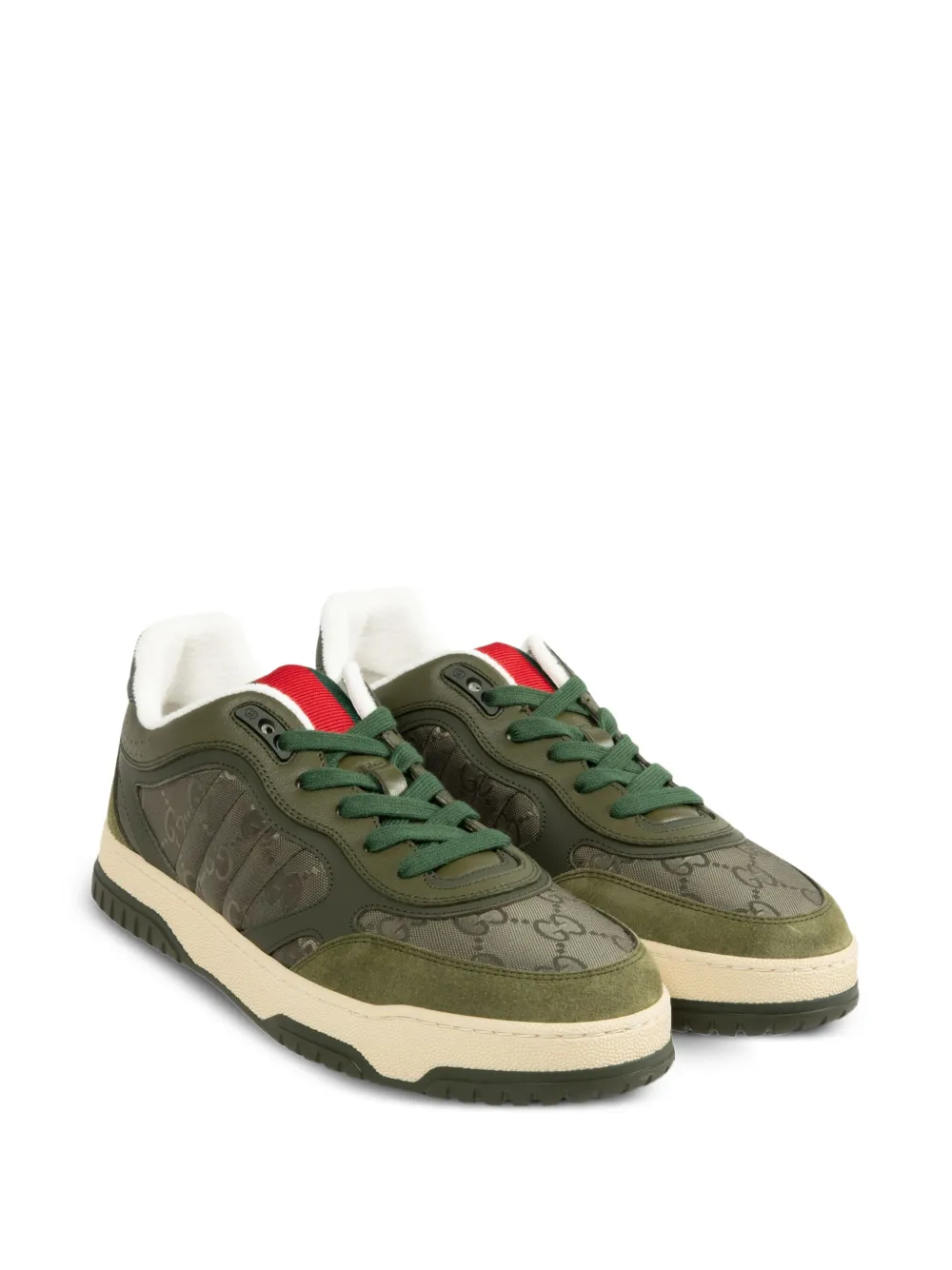 Gucci GG-monogram web sneakers Green