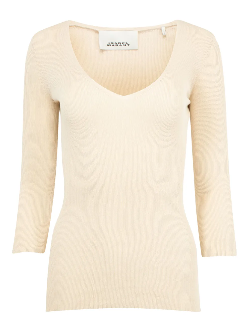ISABEL MARANT ribbed V-neck top | Neutrals | Image 1
