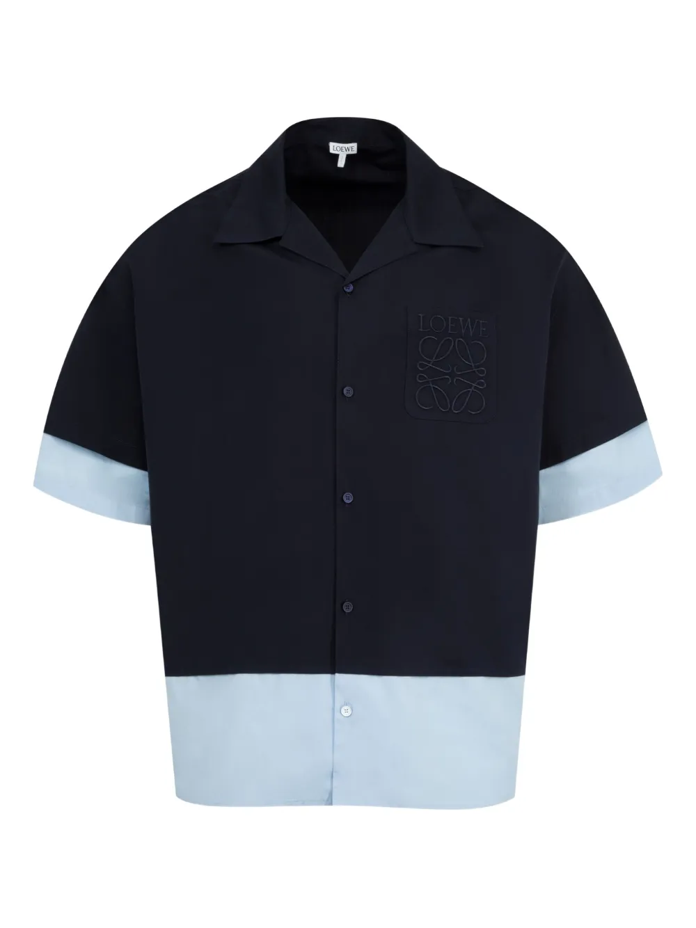 LOEWE Hemd mit Logo-Stickerei | Blau | Image 1