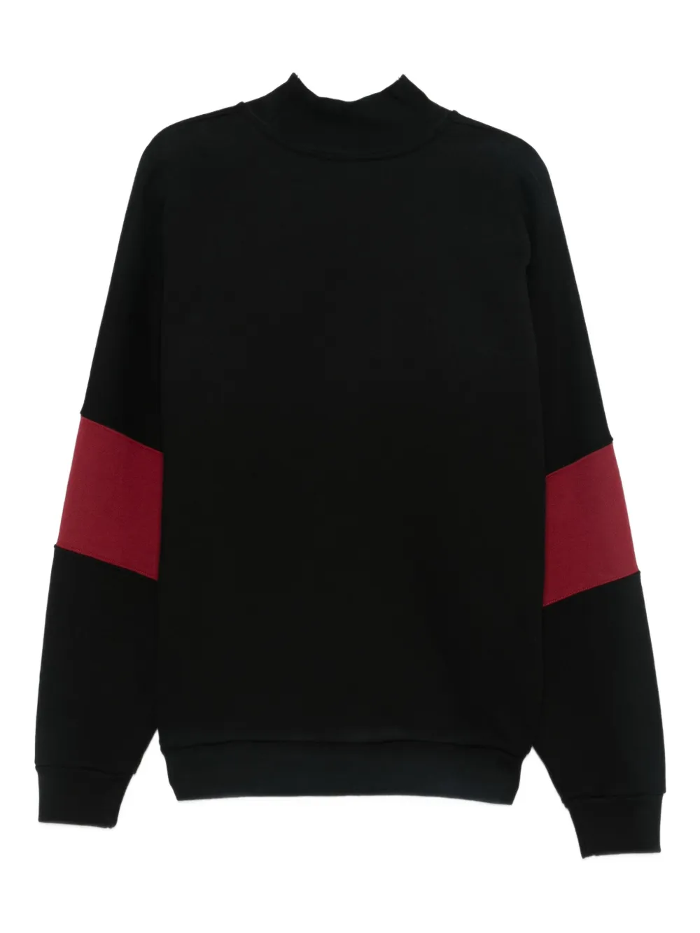 Willy Chavarria colourblock mock-neck sweater - Zwart