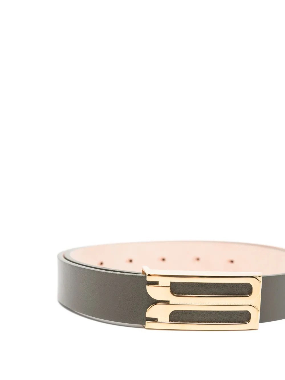 Victoria Beckham logo-buckle belt - Groen