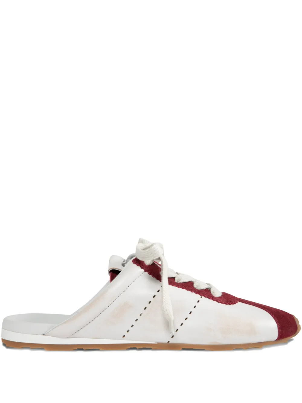 Miu lace-up mule sneakers White