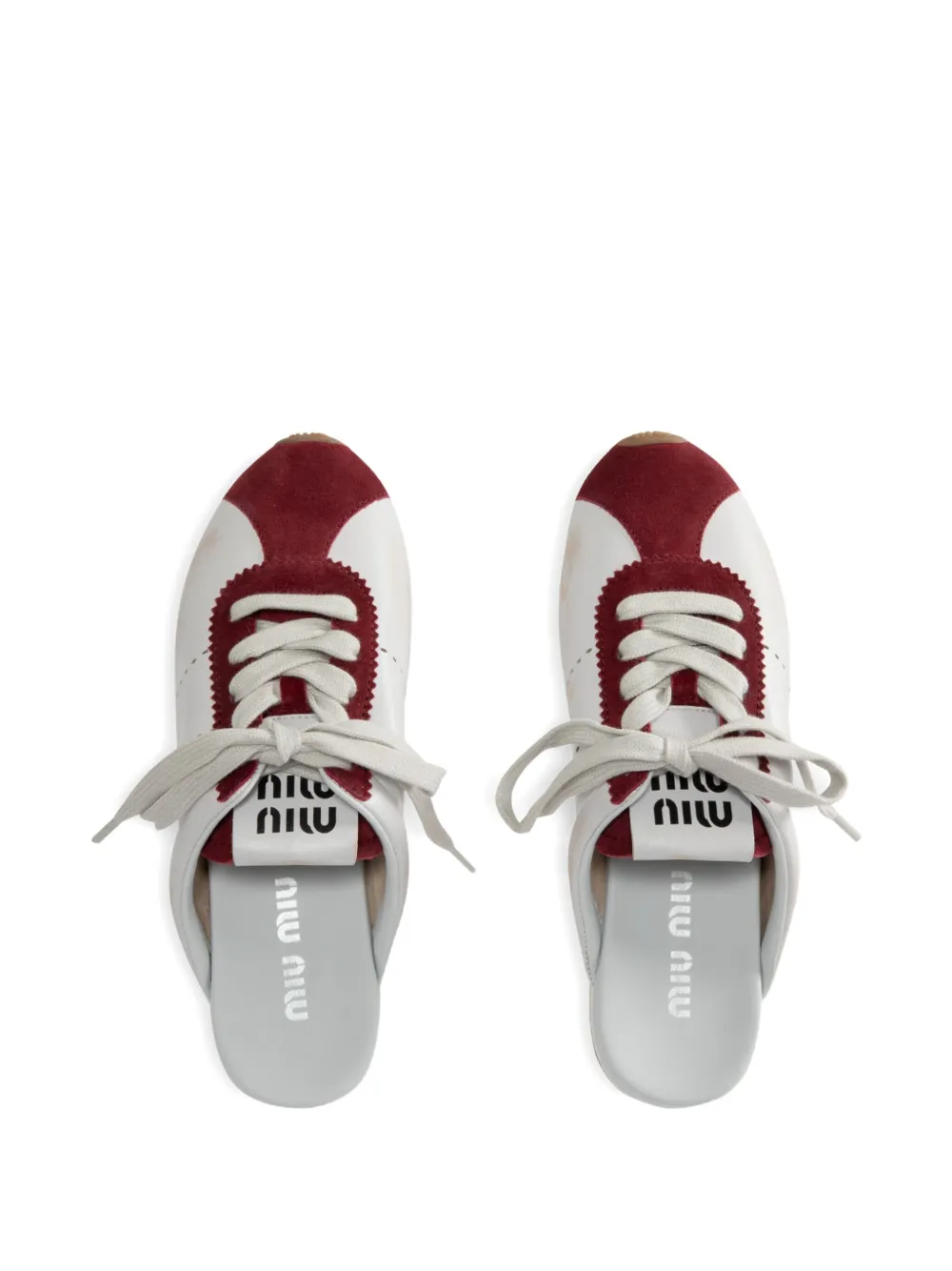 Miu lace-up mule sneakers White