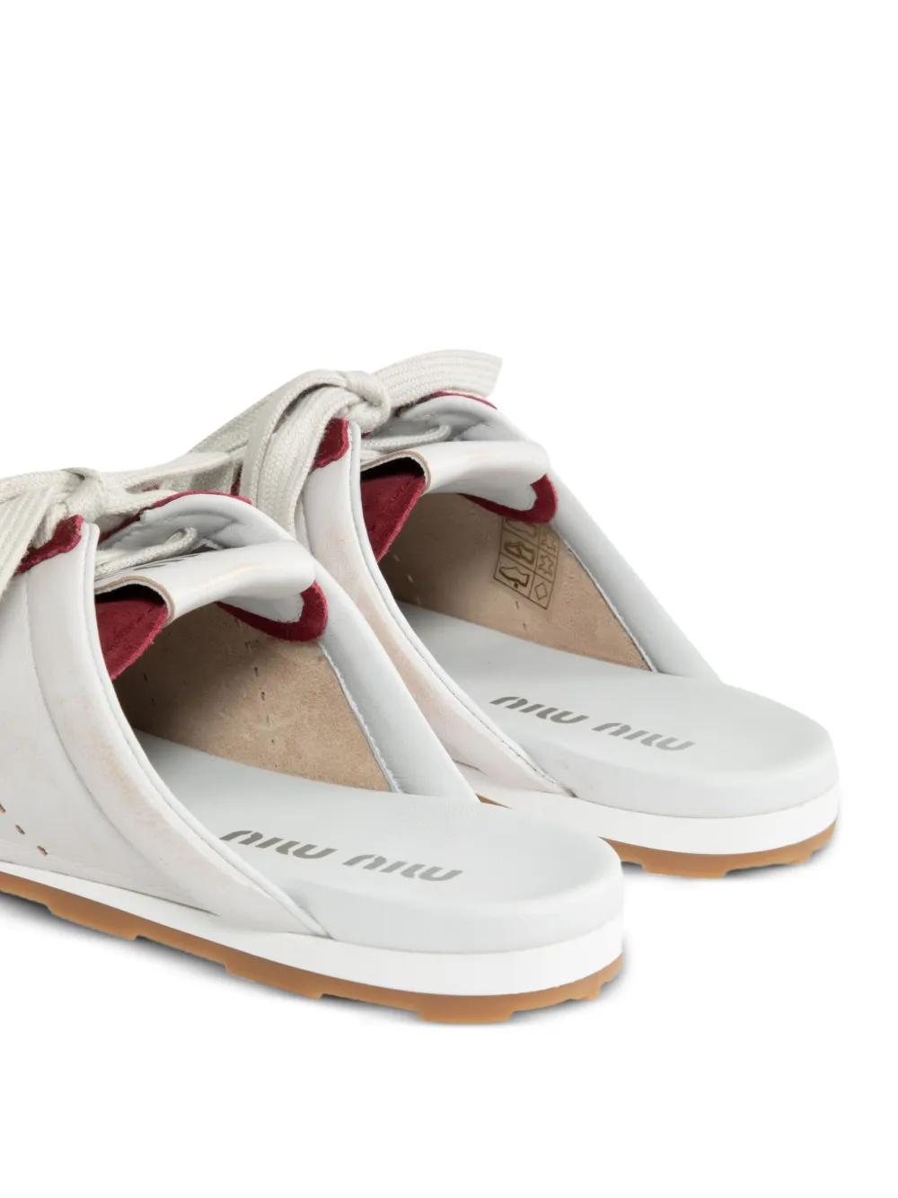 Miu lace-up mule sneakers White