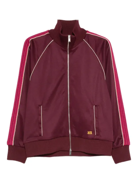 Wales Bonner striped-panel zip-up track top