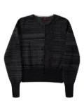 Jordan x Téla striped mesh-panel cardigan - Black
