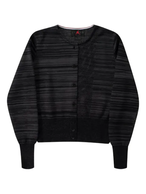 Jordan x Téla striped mesh-panel cardigan