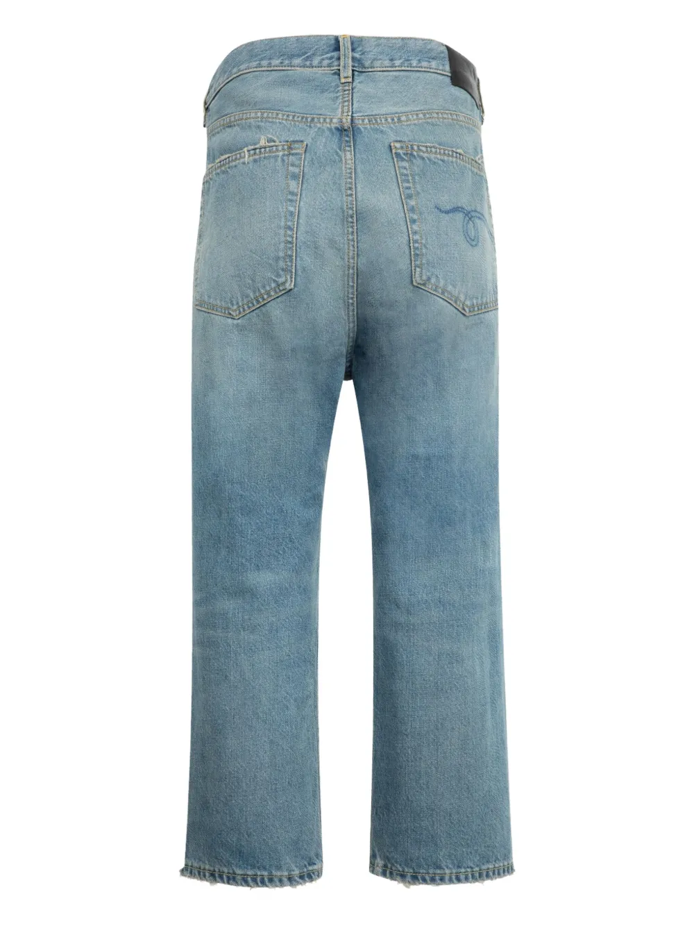 R13 Jeans met franje afwerking - Blauw