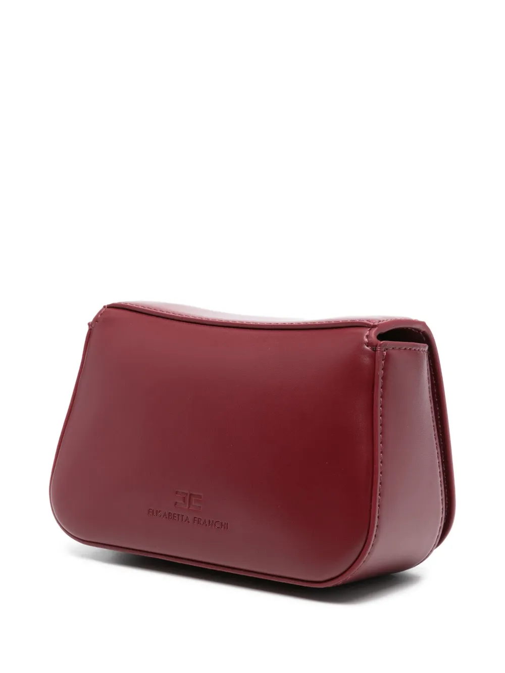 Elisabetta Franchi La Mia Bambina embossed zipped shoulder bag - Rood
