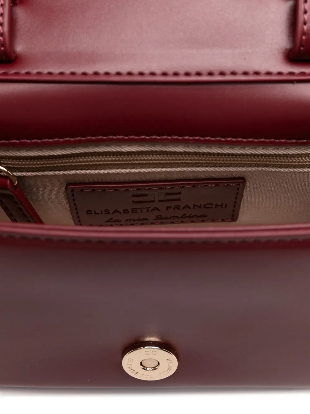 Elisabetta Franchi La Mia Bambina Schoudertas met rits en reliëf Rood