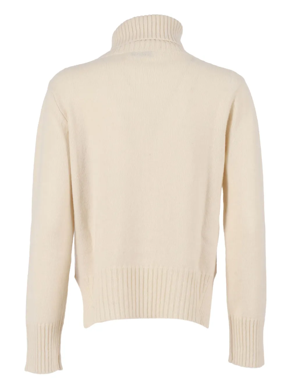 Kangra turtleneck ribbed-hem sweater Beige