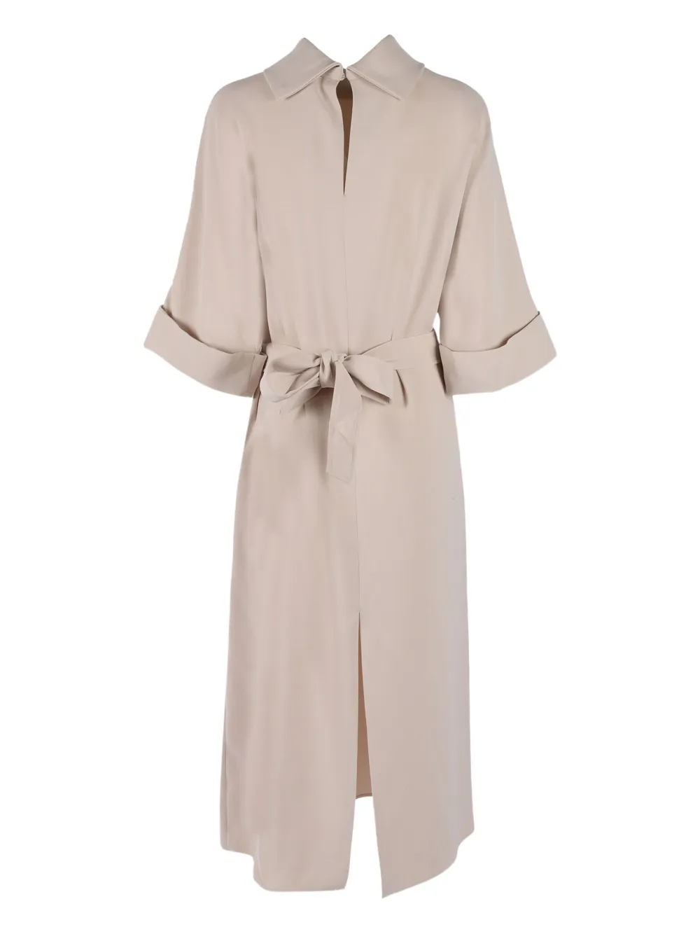 P.A.R.O.S.H. Jurk met verfraaide ceintuur - Beige