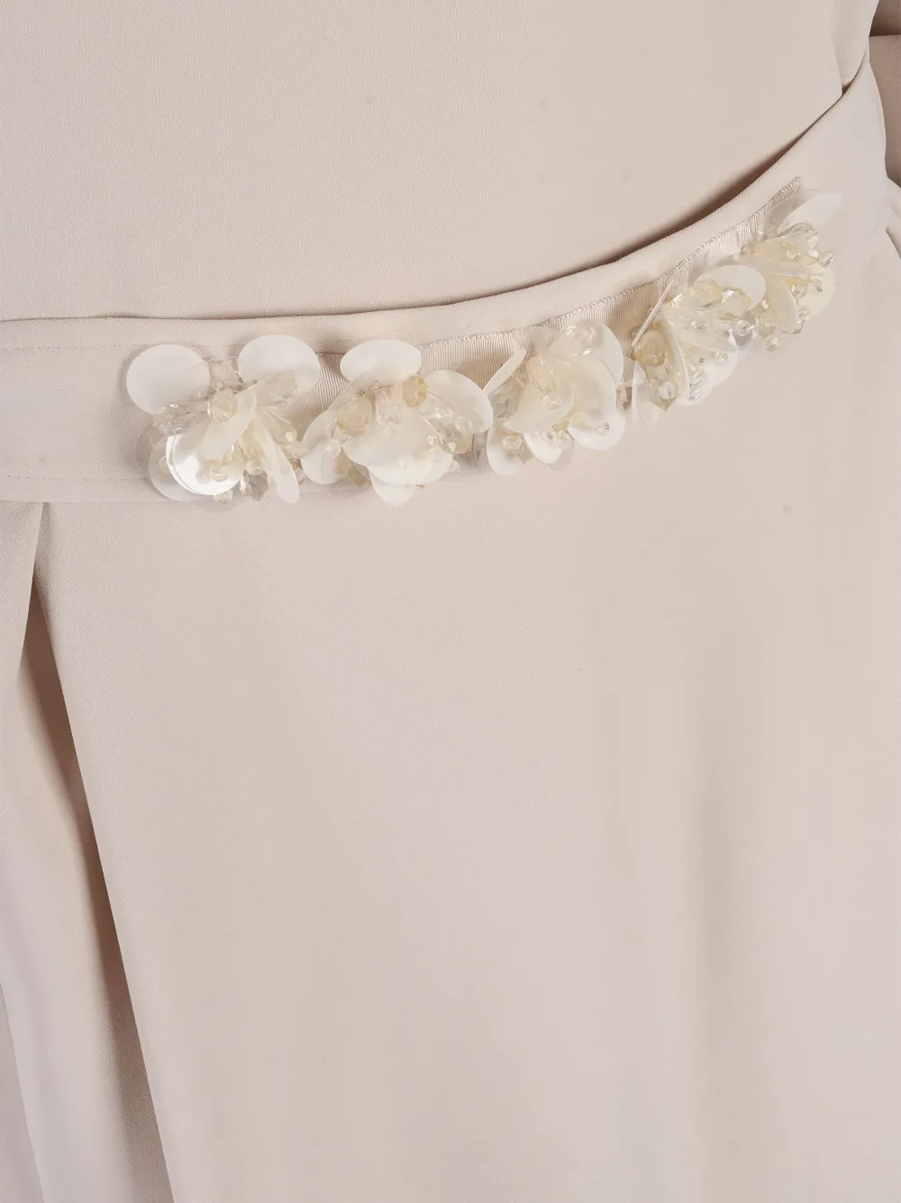 P.A.R.O.S.H. Jurk met verfraaide ceintuur Beige