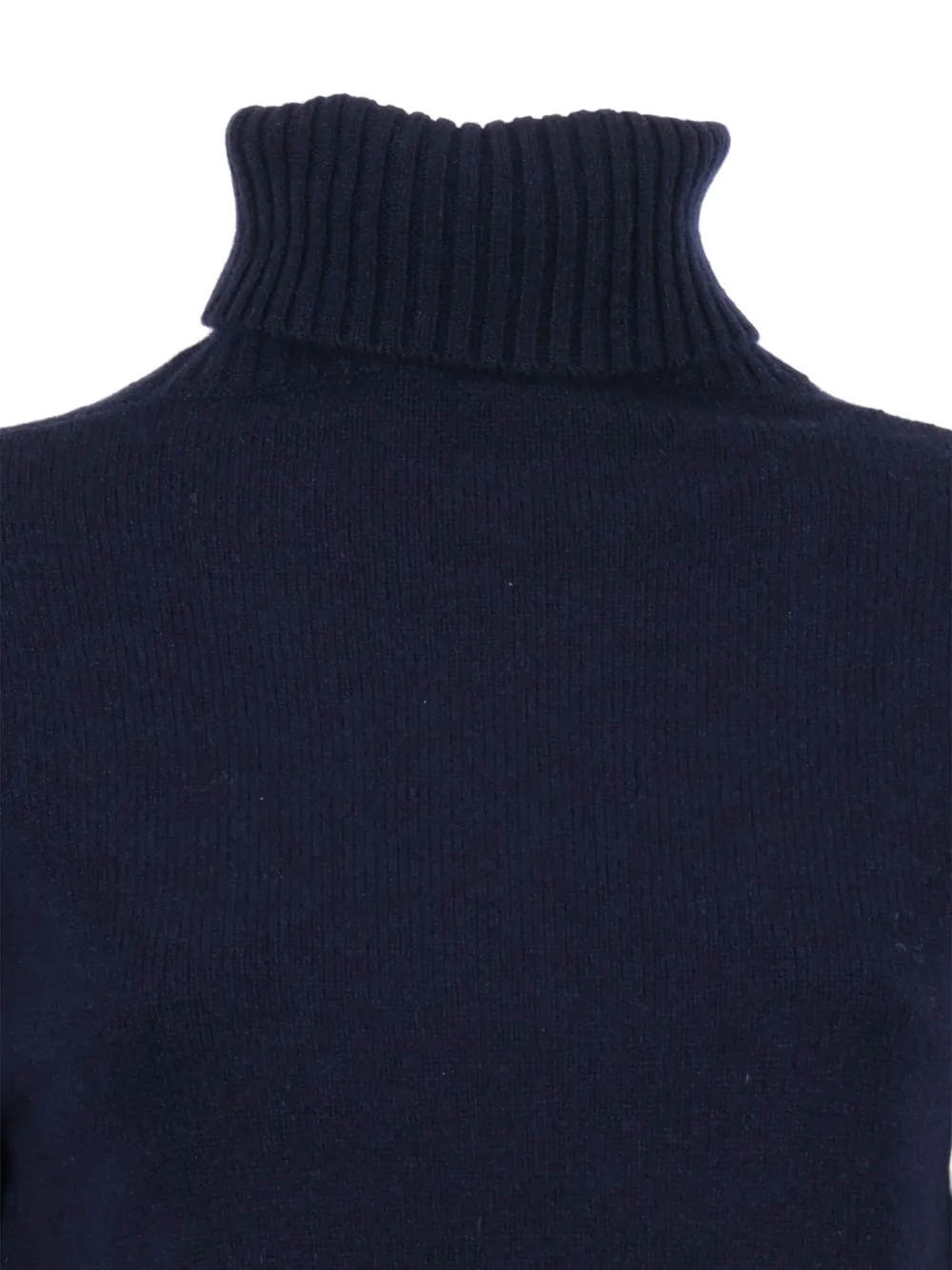 Kangra Cashmere Regular Fit Turtleneck With Dropped Hem In Blue