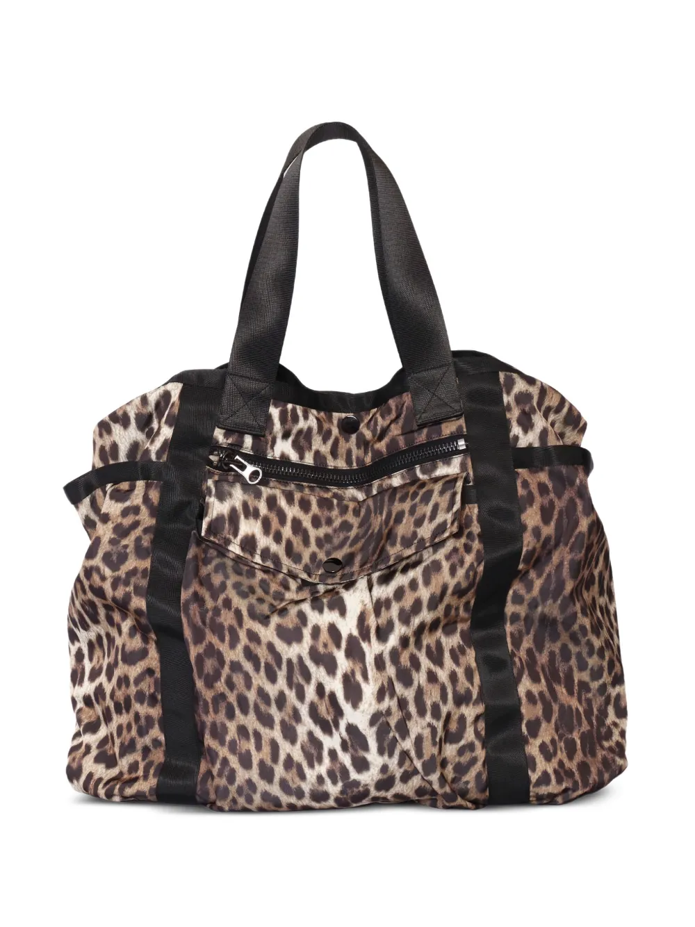 P.A.R.O.S.H. Shopper met luipaardprint en handgreep Bruin