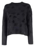 Emporio Armani textured-pattern sweater - Black