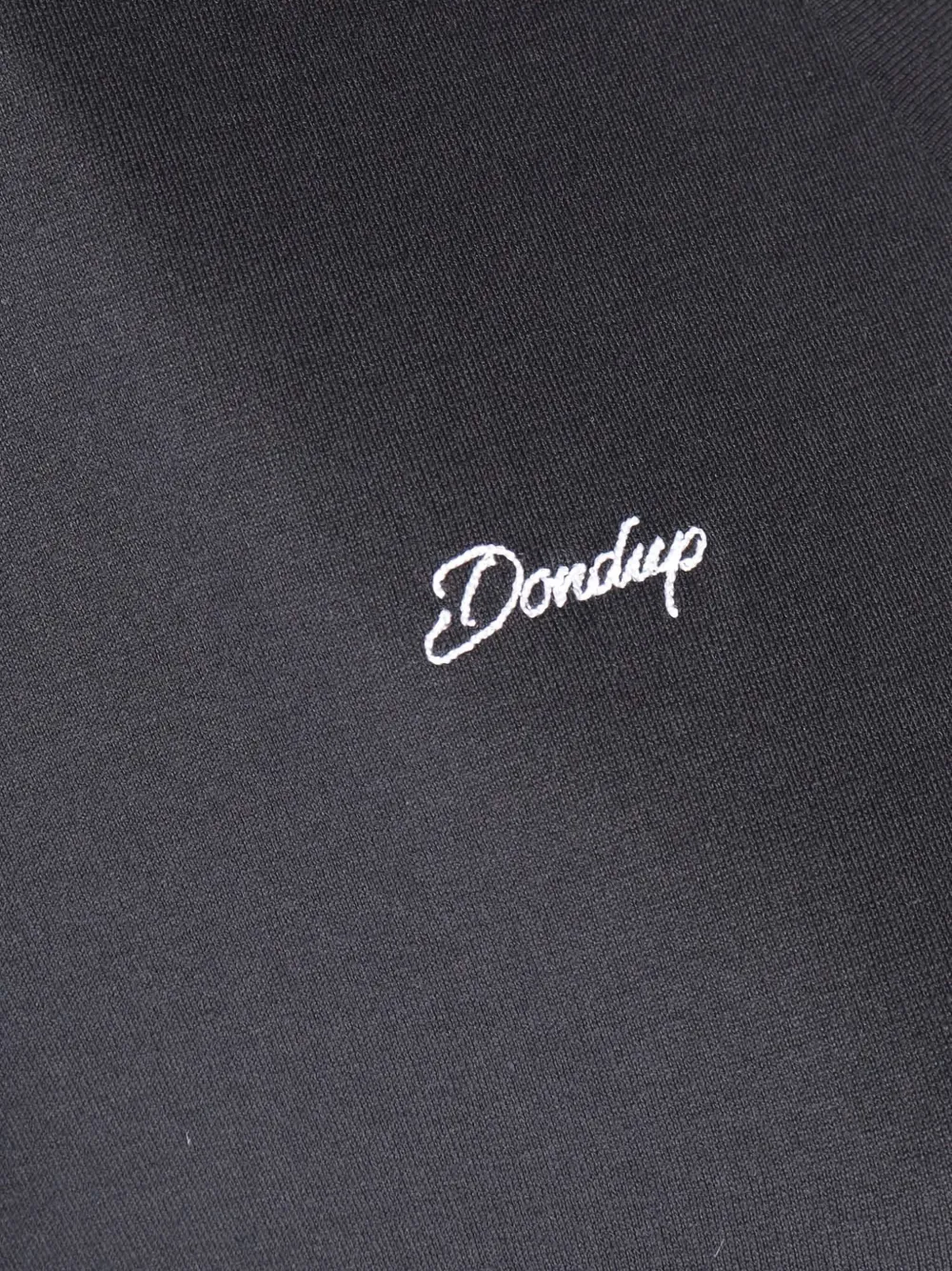 DONDUP T-shirt met V-hals en borduurwerk Zwart
