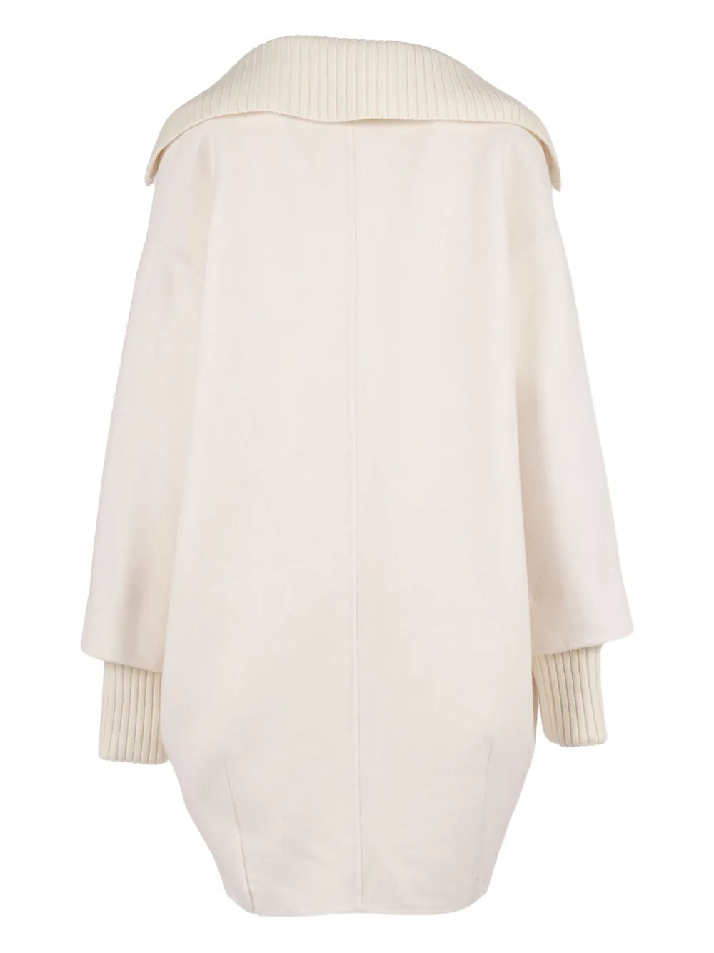P.a.r.o.s.h Ribbed-cuff Wool Coat In White