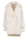 P.A.R.O.S.H. ribbed-cuff wool coat - White