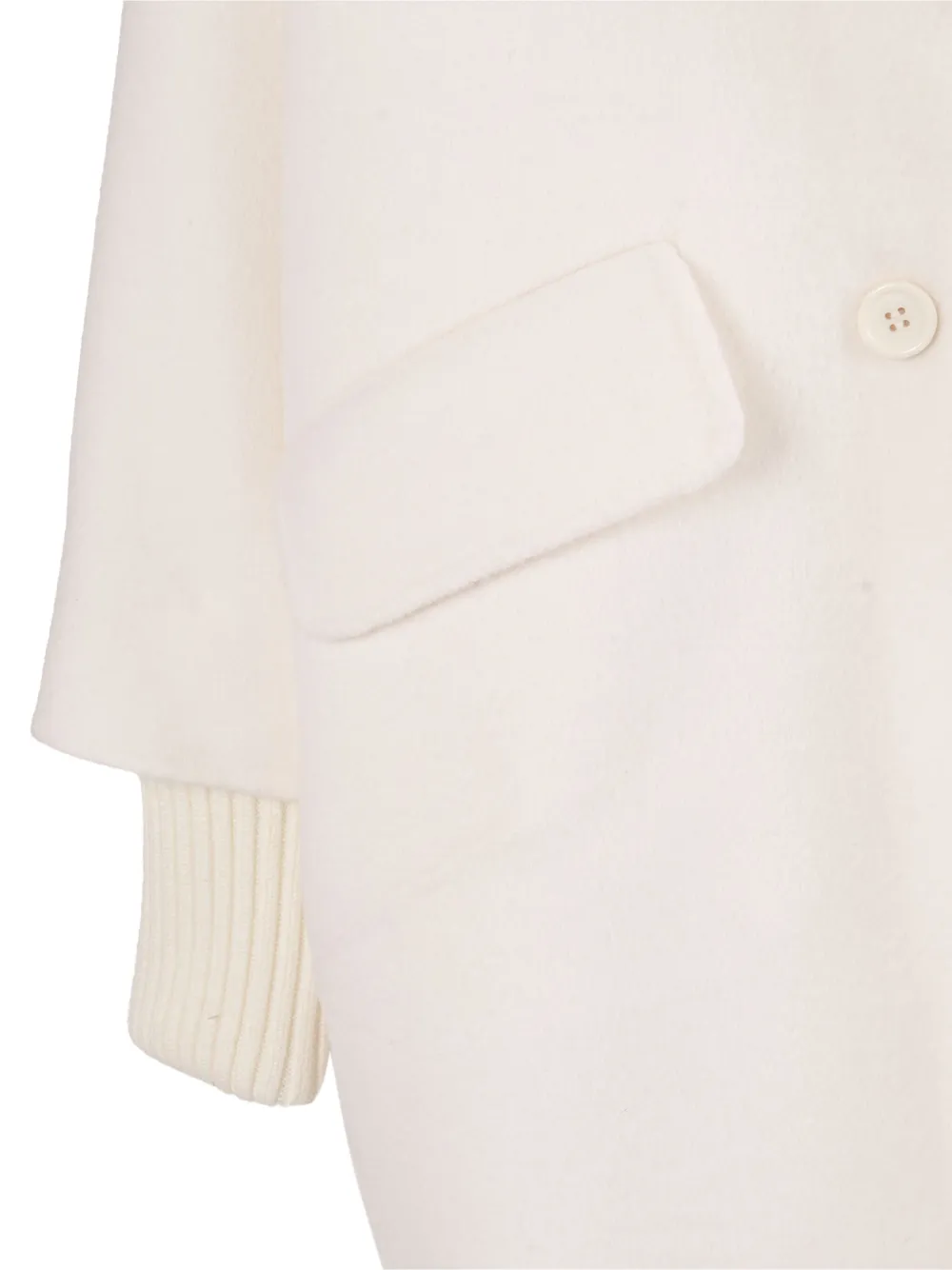 P.a.r.o.s.h Ribbed-cuff Wool Coat In White